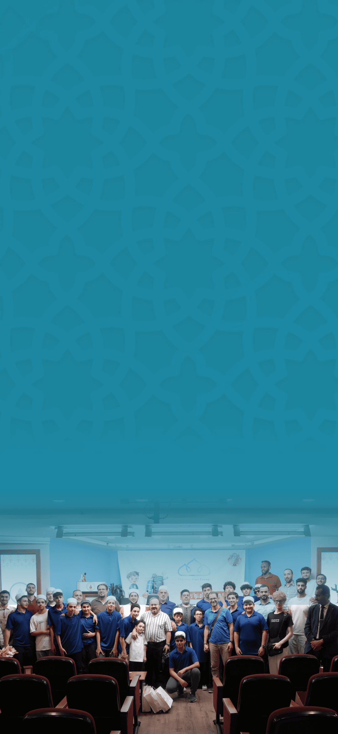 Community members praying together